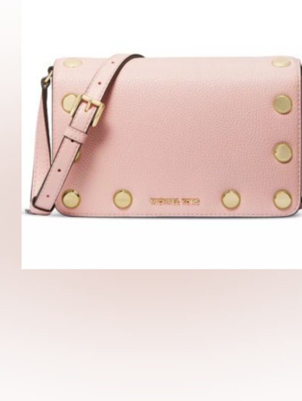 'MICHAEL KORS' 'HOLLY' LEATHER STUDDED CROSSBODY BAGw/MK DUST BAG 2-PIECE SET - Picture 2 of 16